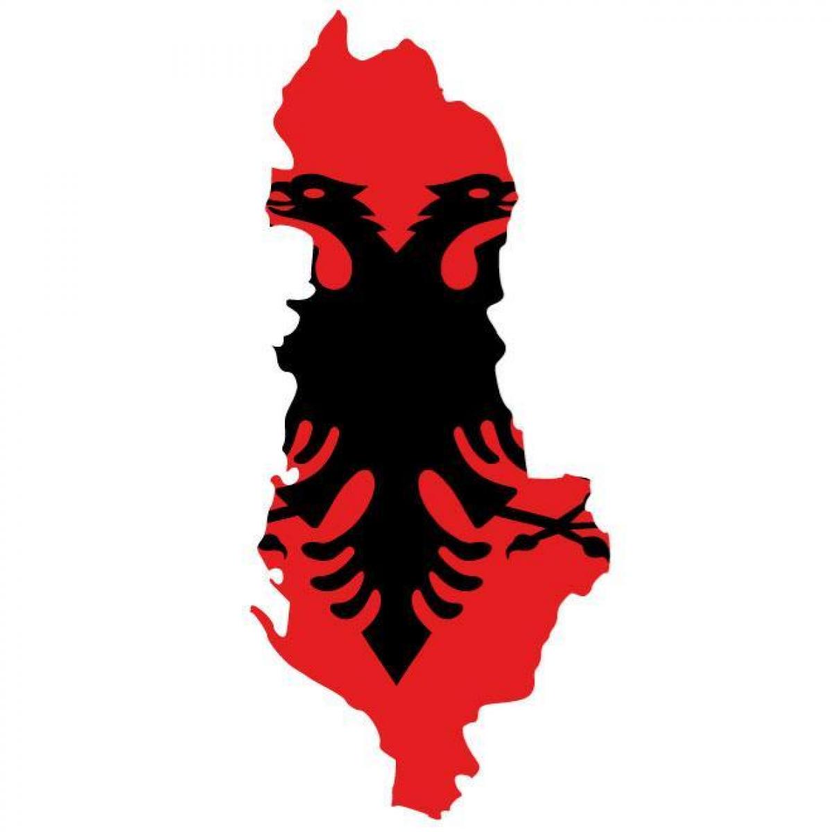 карта на Албания флаг