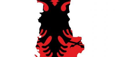 Карта на Албания флаг