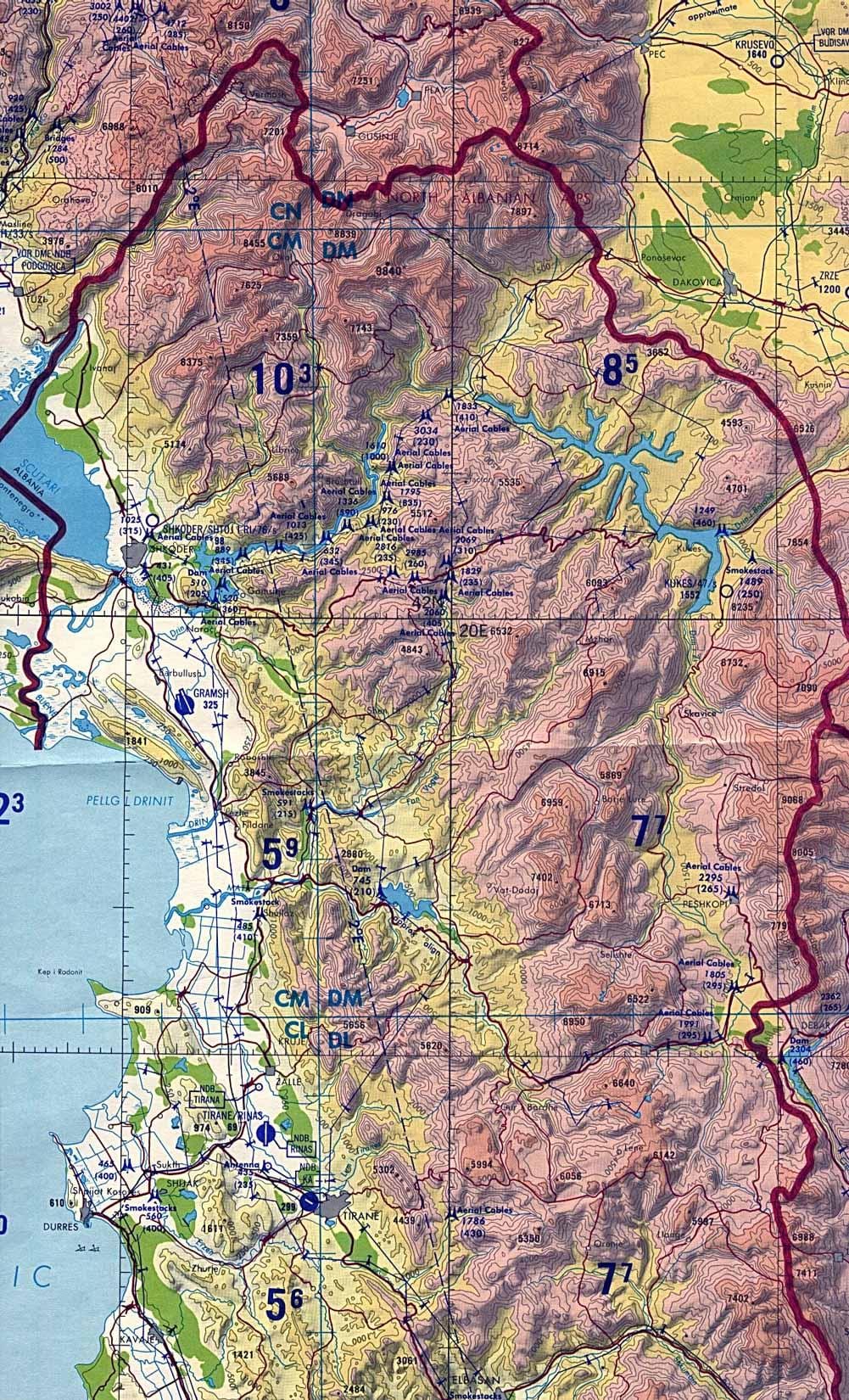 карта на Албания география
