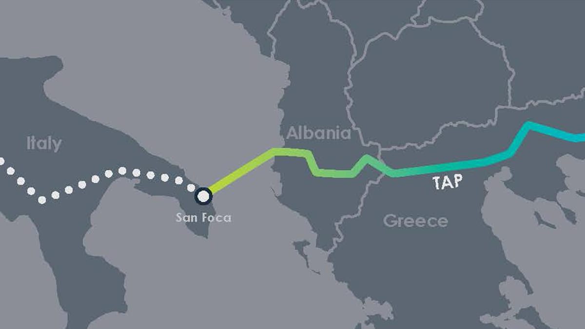 карта докоснете Албания