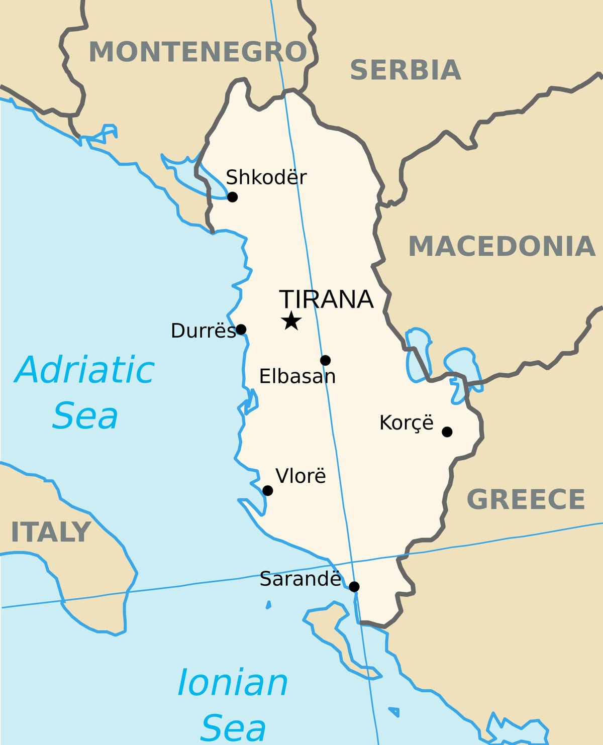 карта на саранда Албания