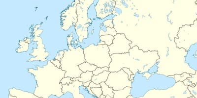 Карта на света, показваща Албания