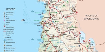 Дерми картата на Албания