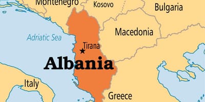 Албания карта на страната