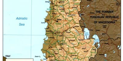 Албански старата картата